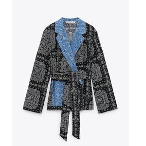 COPY - Zara Printed Wrap Blouse and Printed Pants.